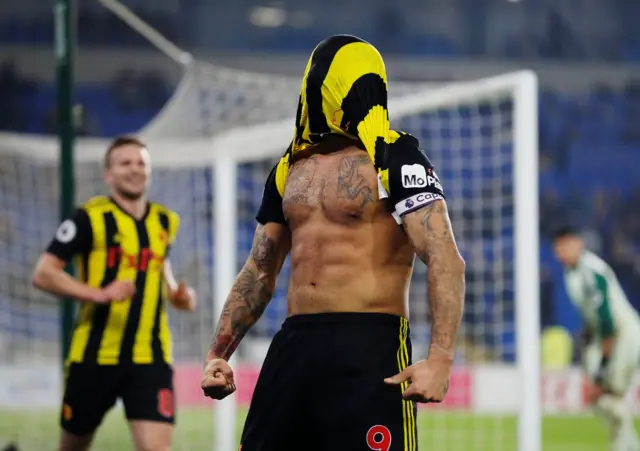 Troy Deeney celebrates