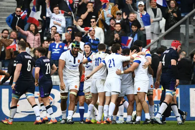 French team celebrations