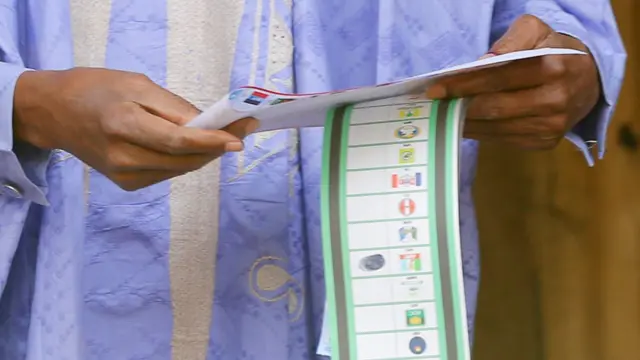 Close up of Buhari's ballot paper