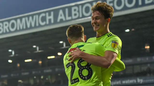 Kieran Dowell celebrates