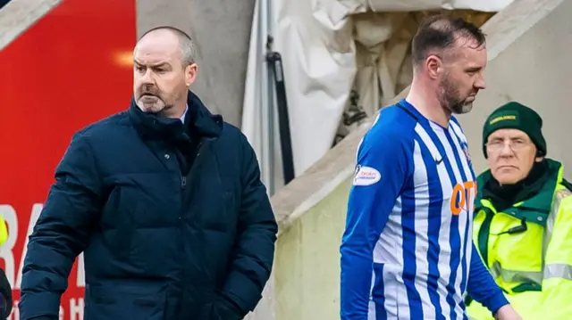 Kilmarnock manager Steve Clarke and striker Kris Boyd