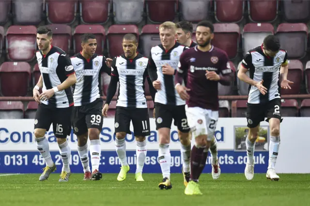 St Mirren celebrate