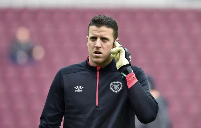 Hearts goalkeeper Colin Doyle