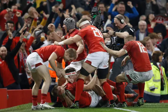 Wales Rugby team celebrations