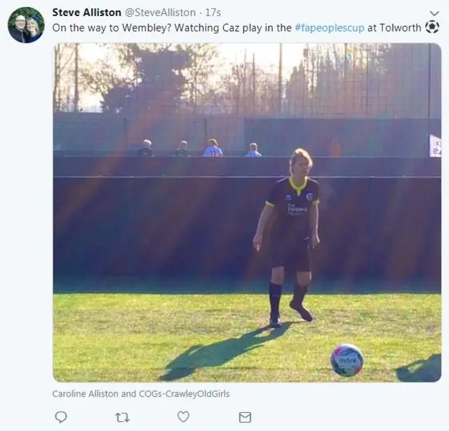 Female FA People's Cup player on five-a-side pitch playing