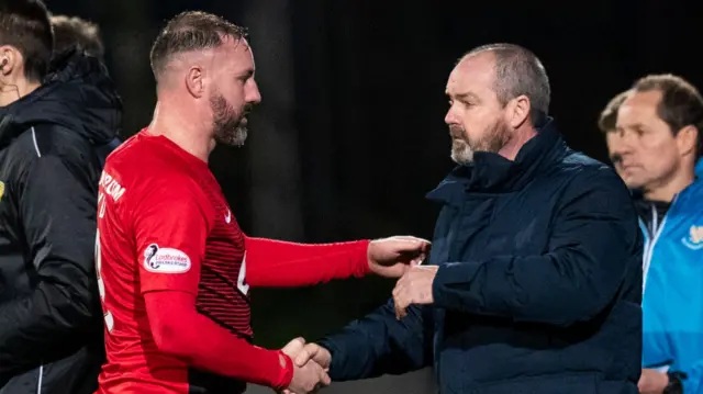 Kilmarnock's Kris Boyd and Stevie Clarke