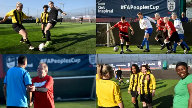 Players during the 2019 FA People's Cup first round