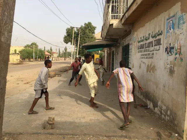 People playing football