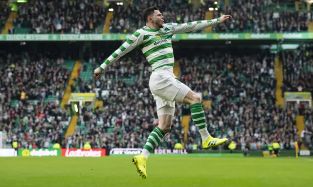 Oliver Burke celebrates