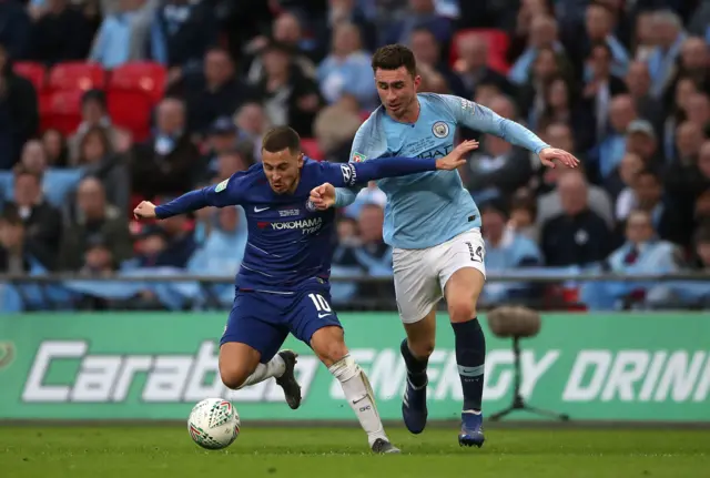 Eden Hazard and Aymeric Laporte