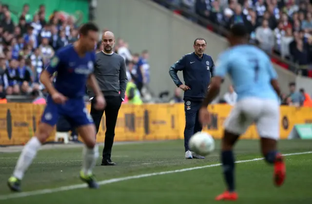 Pep Guardiola and Maurizio Sarri