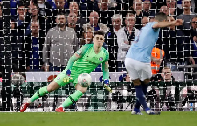 Ilkay Gundogan and Kepa Arrizabalaga