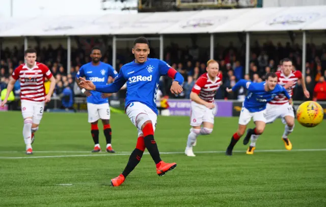 James Tavernier scores a penalty