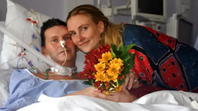 Brian and Bibo Keeley got married in hospital after he had a severe heart attack