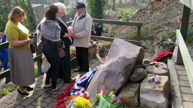 Tony and the memorial