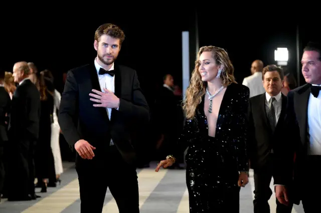 Liam Hemsworth and Miley Cyrus