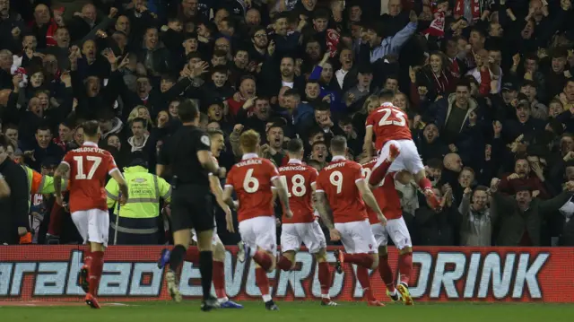 Nottingham Forest celebrate goal
