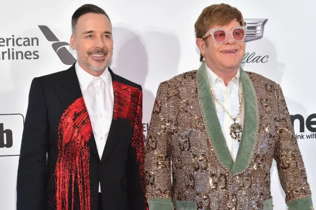 David Furnish and Elton John