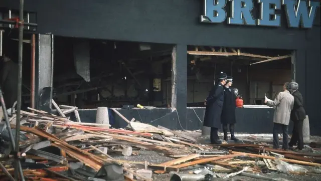 The Mulberry Bush pub after the bombing