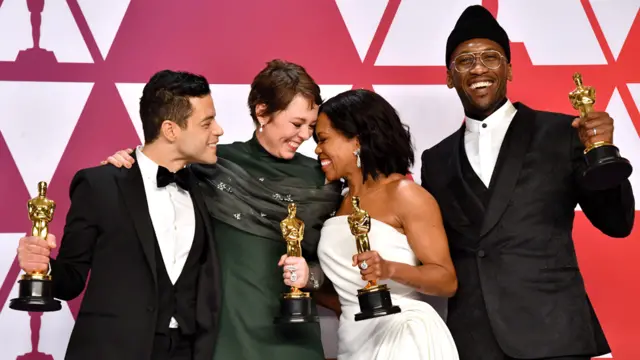 Rami Malek, Olivia Colman, Regina King and Mahershala Ali