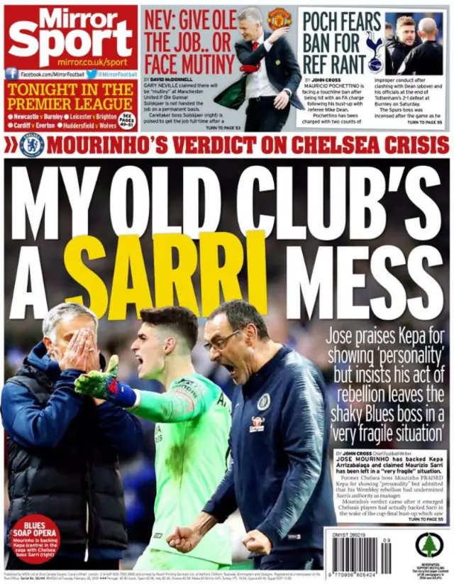 Daily Mirror back page