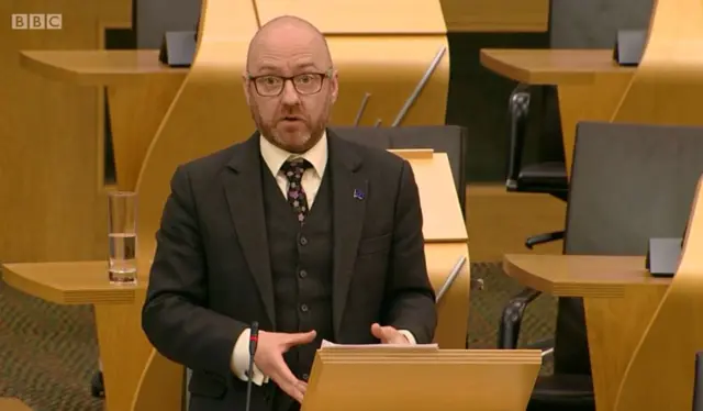 Scottish Green Party co-convener Patrick Harvie