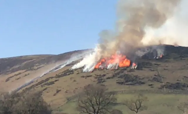 Fire on Long Mynd