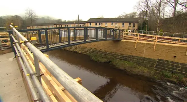 The new footbridge