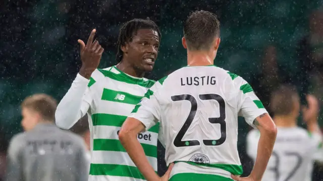 Celtic's Dedryck Boyata and Mikael Lustig