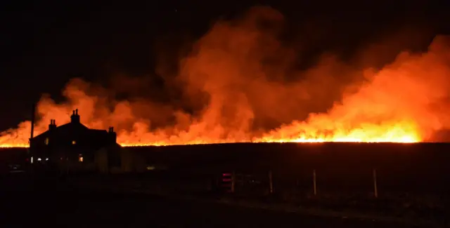 Fire on Saddleworth Moor