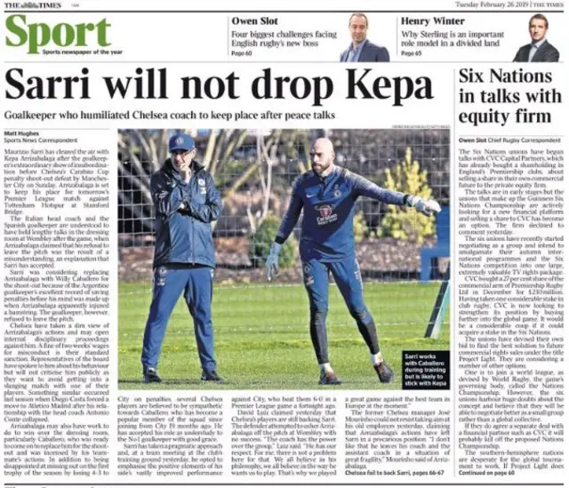 The Times back page