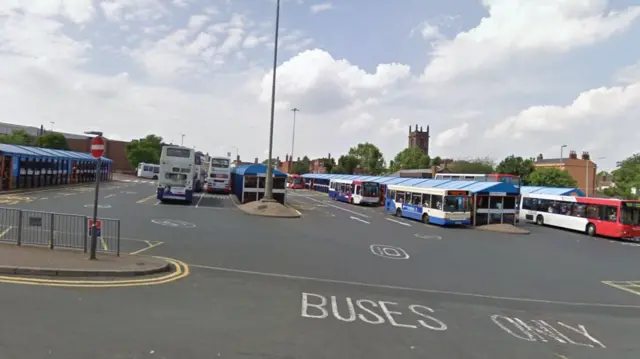 Dudley bus station on Fisher Street