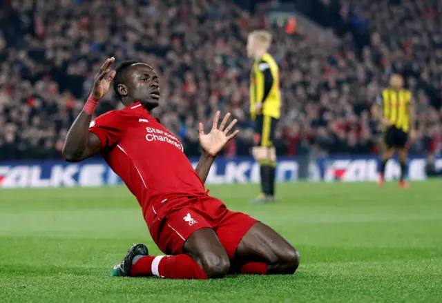 Sadio Mane celebrates