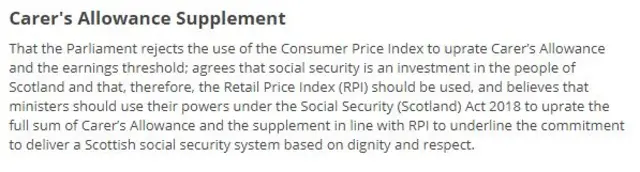 Labour motion