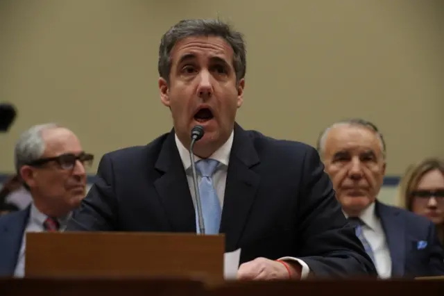 Cohen testifying