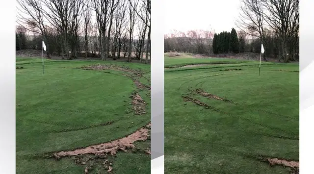 VANDALISM ON GOLF COURSE