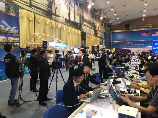 Media centre at Hanoi summit