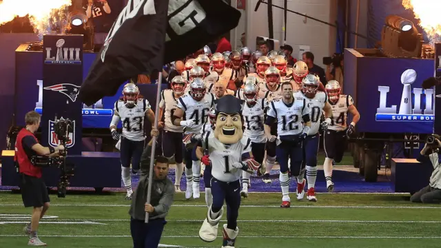 New England Patriots take to the field at Super Bowl 53