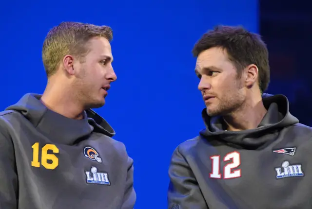 Tom Brady and Jared GOff