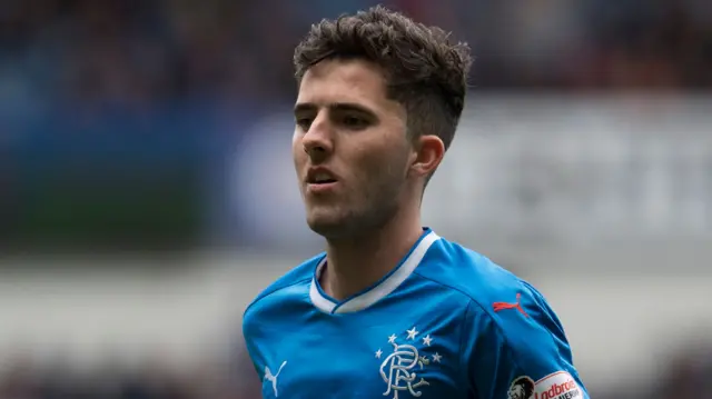 Sean Goss in Rangers' colours