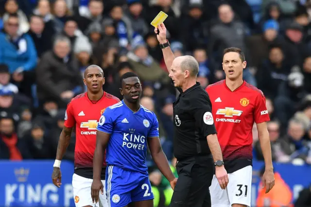 Nampalys Mendy gets a yellow card