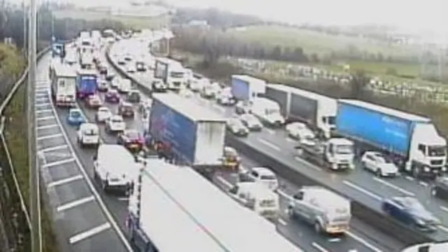 Cars on the M62