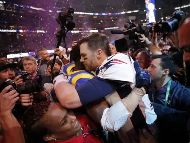 Tom Brady celebrates