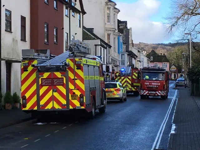 Fire crews in Brunswick Place