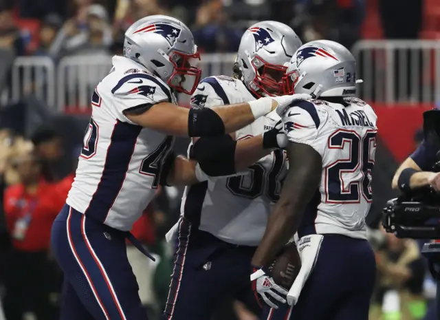 Sony Michel celebrates