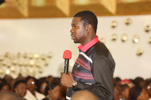 Walter Magaya seen speaking to a congregation