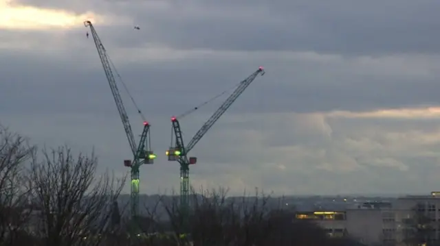 Cranes in Leeds