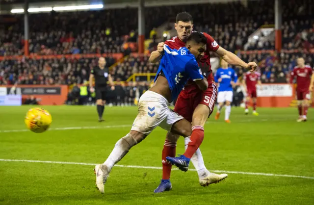 Alfredo Morelos scored twice before the red card incident involving Scott McKenna