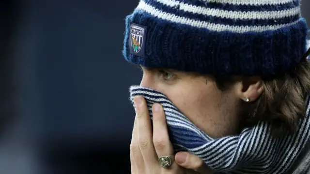 A West Brom fan during the previous FA Cup tie