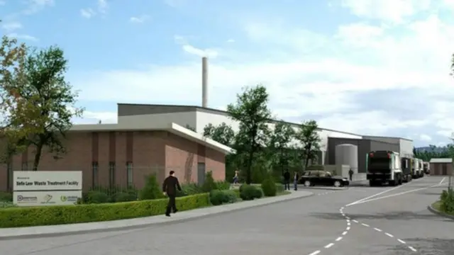 Artist impression of Sinfin waste plant